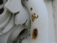Corrosion on Acorn Finial Pendant