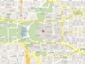 Screenshot of Google Maps image of United States Capitol and surrounding areas.