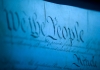 Photo showing the detail of "We the People" 