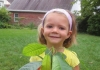 Cara holding her chocolate tree.