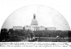 Photo showing placement of the Statue of Freedom atop the Capitol December 2, 1863 as viewed from the west.