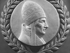 Innocent III marble relief portrait