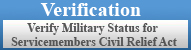 Verify Military Status for Servicemembers Civil Relief Act