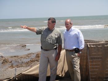Boustany Visits with Cameron Parish Officials