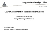 CBO’s Assessment of the Economic Outlook