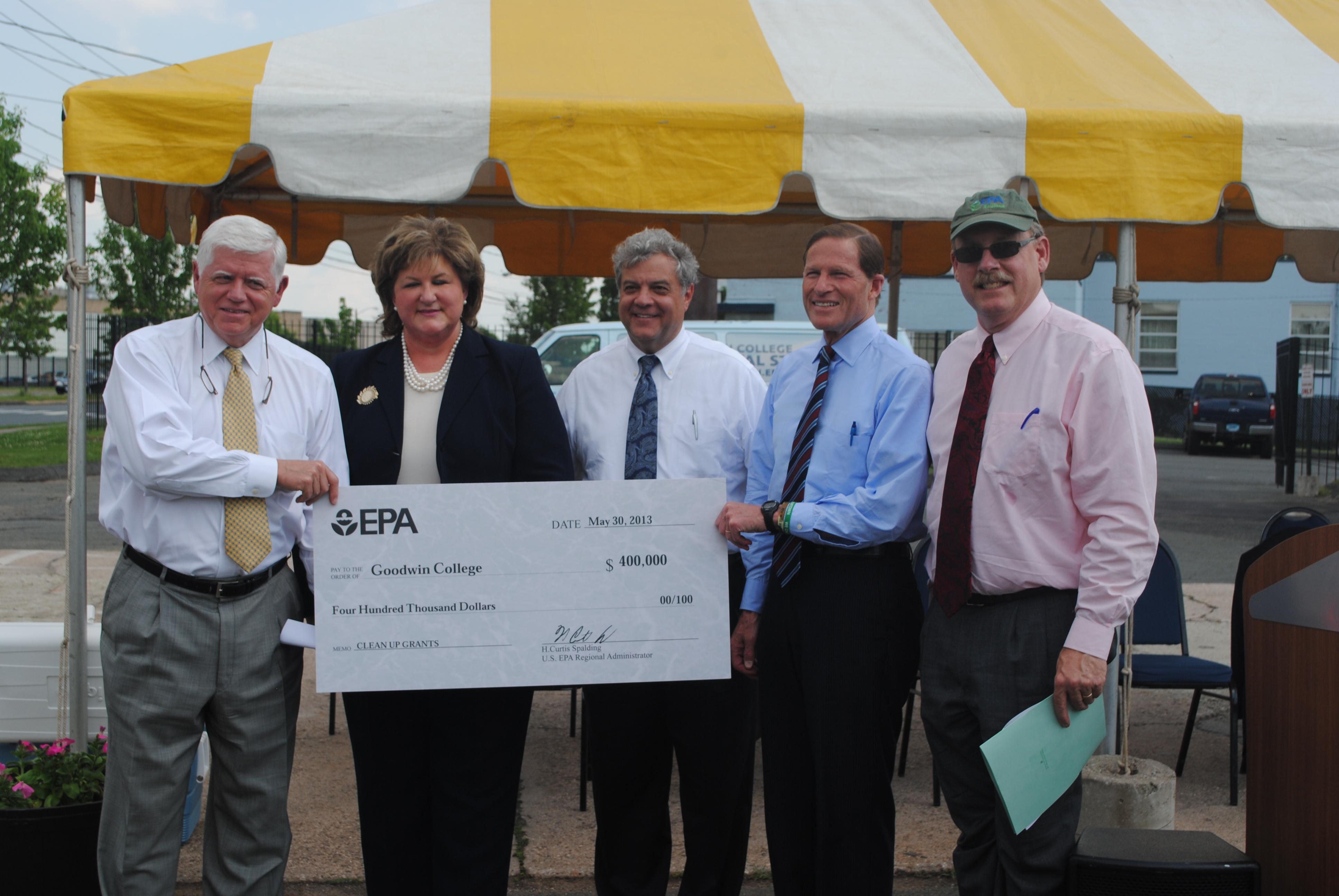 Rep. Larson Awards Goodwin College with an EPA Grant to help Cleanup an East Hartford Brownfields Site