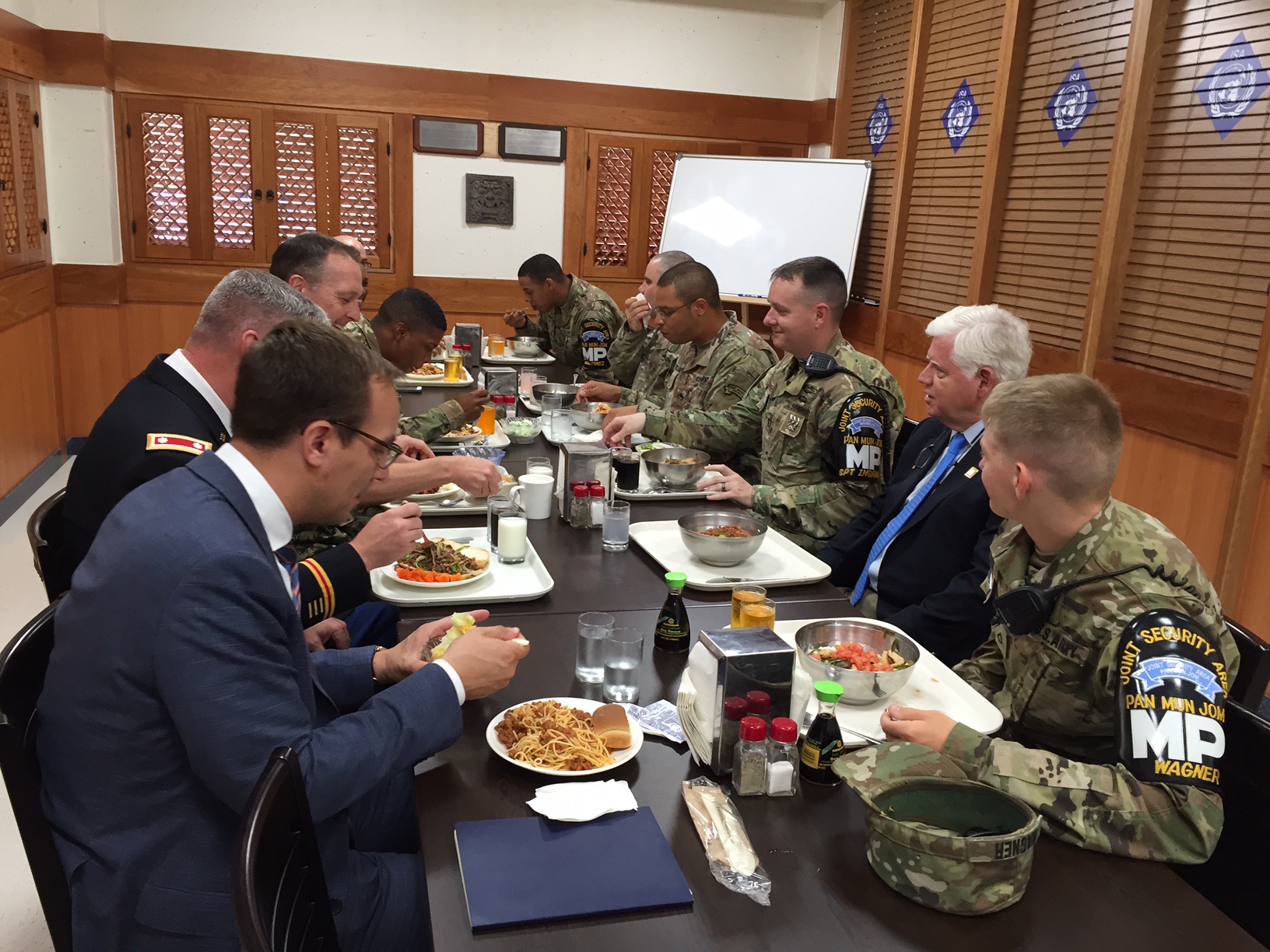 Rep. Larson dines with US Forces stationed in Korea