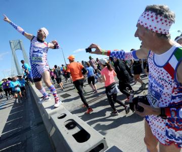 50,000 runners take part in the New York City Marathon