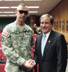 Congressman Yarmuth with Hopkinsville native Specialist Jeremy Duncan