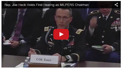 Heck Holds First Hearing as MILPERS Chairman