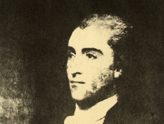 Black and white portrait of John Trumbull.
