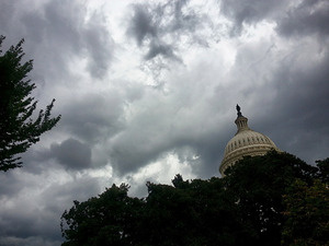 capitol building clouds