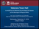 'Later this month the OKC VA hospital is holding a town hall meeting. This is a great opportunity to ask questions and speak directly with VA leadership in your area. Please share with any family or friends you think may be interested in attending!'