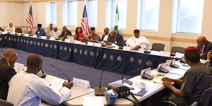 Nigerian governors sitting around table
