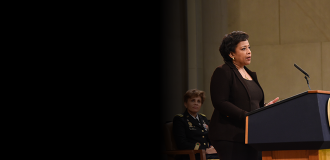 Attorney General Lynch Speaks at the Justice Department’s Veterans Appreciation Day Ceremony