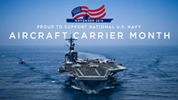 'I am proud to support a celebration of the @[74281347822:274:U.S. Navy] @[103266148668:274:Aircraft Carriers] and the men and women who serve aboard them in November! #AircraftCarrierMonth'