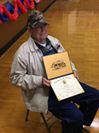 'Mr. Duel Calvert had to leave high school during his junior year to go and serve our country in World War 2. Today, he finally received his diploma from Cold Springs High School.  Congratulations and thank you for your service to our country.'