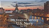 'For 241 years the Navy has served with honor, courage, and commitment. Happy birthday to America's Navy! Thank you for watching over this great nation. #happybirthday #USNavy #honor #courage #commitment'