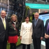 Secretary Pritzker, Deputy Secretary Andrews, and Ambassador Emerson visit Microsoft&#039;s booth at Hannover Messe