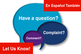 Have a question, comment, complaint?