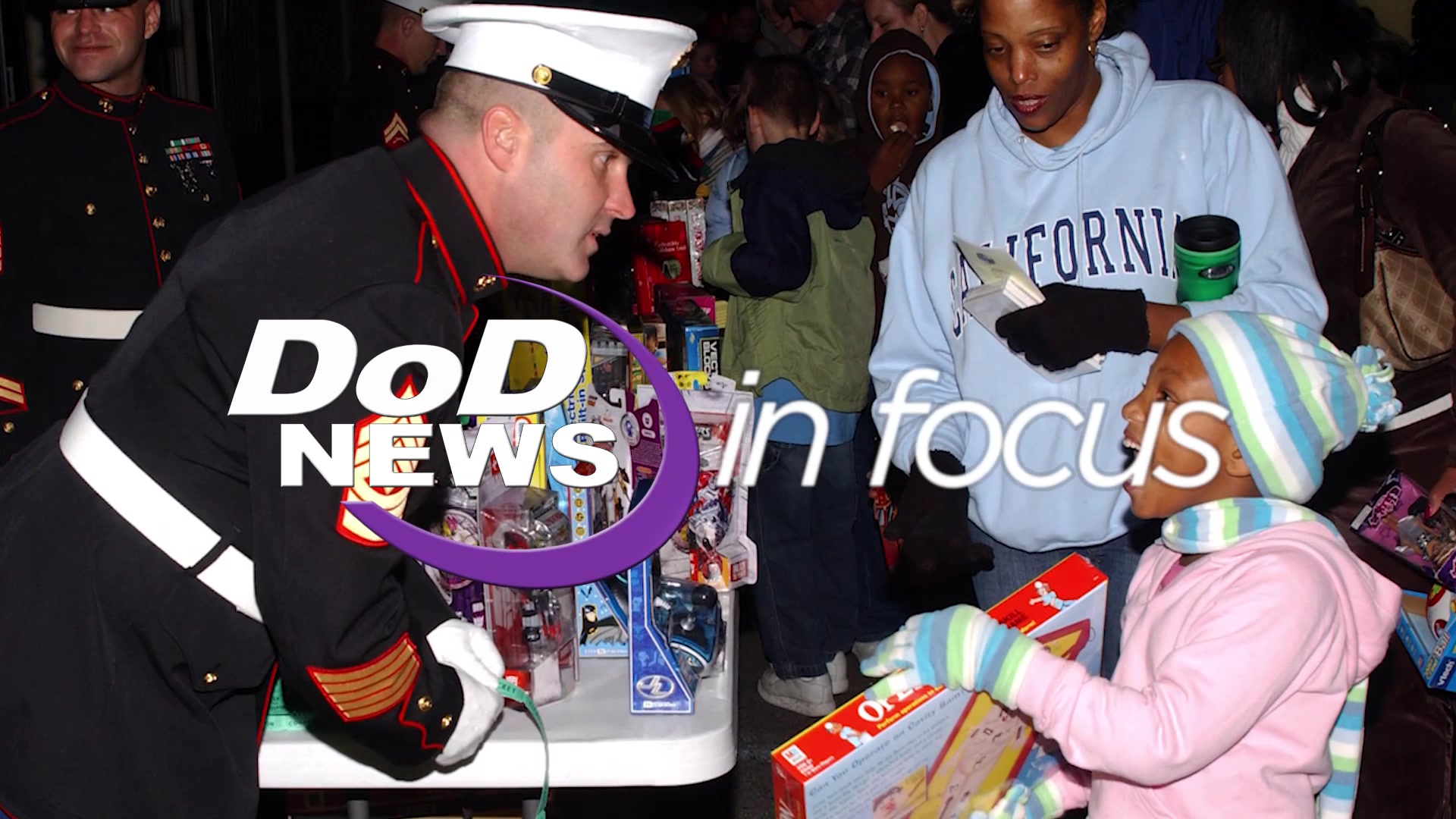 Marine Corps Capt. Peter Smith discusses the important role the Toys for Tots program, established in 1947, plays throughout local communities.