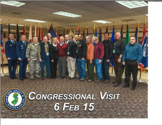 Congressman Rodney Frelinghuysen organized an official New Jersey Congressional delegation visit to the state's military installations in early 2015. 