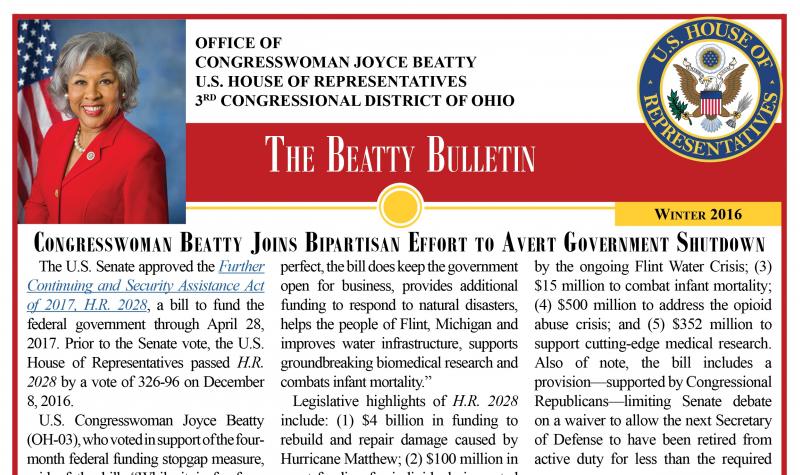 Winter 2016 Beatty Bulletin