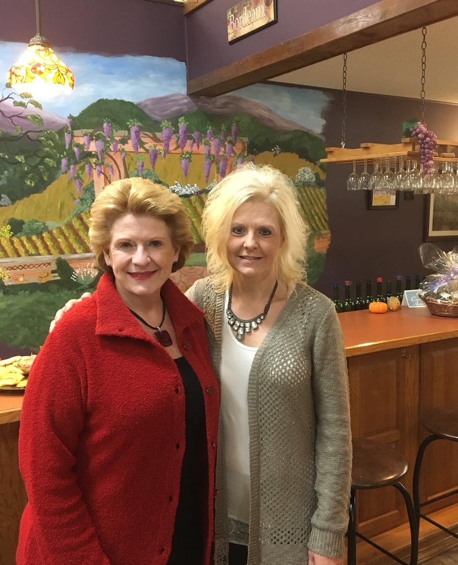 Senator Stabenow visits Hometown Cellars Winery and Brewery in Ithaca.