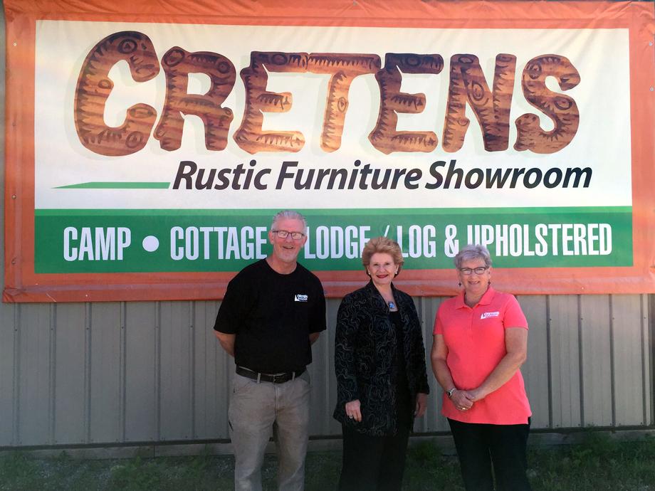  “It was great to speak with Senator Stabenow as she discussed work she is doing to keep the forestry industry and the Upper Peninsula economy thriving,” said Jennifer Cretens, owner of Cretens Furniture. 