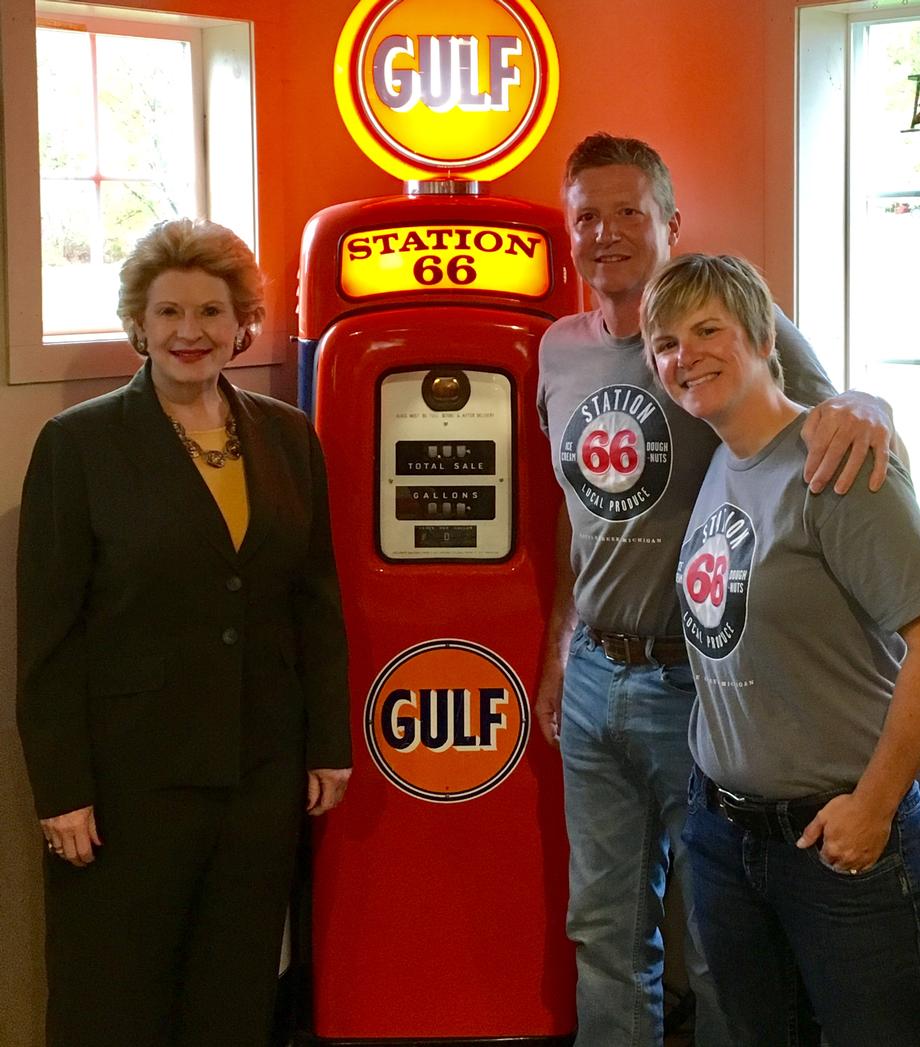 “It was our pleasure to have Senator Stabenow visit Station 66 on her small business tour,” said Janette and Curt Tramel, Owners of Station 66. “It meant a lot that she appreciated the hard work that running a small business involves.