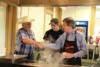 Senator Blunt helped cook hamburgers at the Beef House