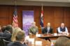 Senator Blunt learns about the work done by Truman State University professors, health care professionals, and local leaders