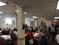 Sen. Bernie Sanders office hosted a series of free holiday dinners for seniors throughout Vermont in December 2016. In all, nearly 1,000 Vermonters attended the dinners in Barre, Brattleboro, Bennington, Burlington, Rutland and St. Johnsbury.  (Brattleboro meal pictured)