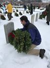 'In a way, it felt appropriate to be taking part in Wreaths across America in Darien's snow-covered Spring Grove Cemetery during the anniversary of the Battle of the Bulge, when so many of our brave soldiers weathered frozen conditions to push back the last German offensive of World War II.  Their sacrifice and service will never be forgotten.'