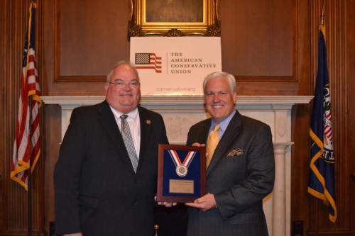Congressman Long is presented with the American Conservative Union Award for Conservative Achievement for 2014 - May 12, 2015