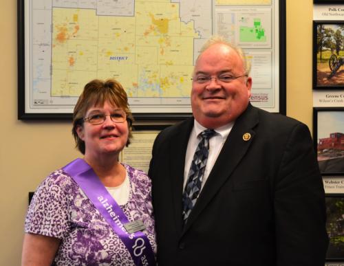 Alzheimer's Ambassador Marcia Rauwerdink visited Congressman Long in Washington on March 25, 2015