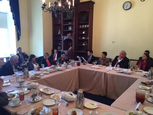 Congressman Long attends a roundtable discussion with Acting U.S. Trade Representative Wendy Cutler and Japanese diplomats to discuss global trade, May 14, 2015