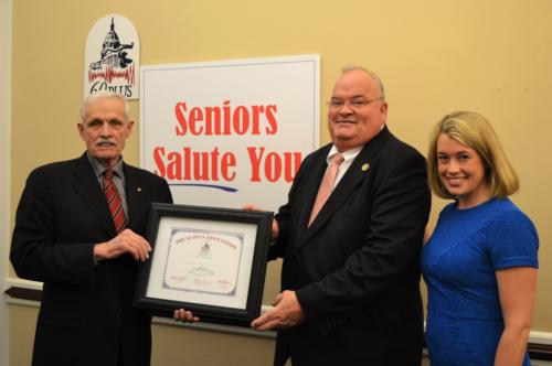 Congressman Long is presented with the non-partisan 60 Plus Association's 