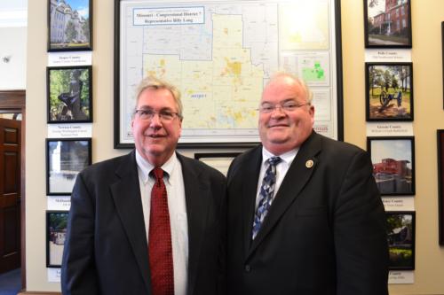 Congressman Long meets with Mark Edwards of H&R Block in Rogersville, March 25, 2015