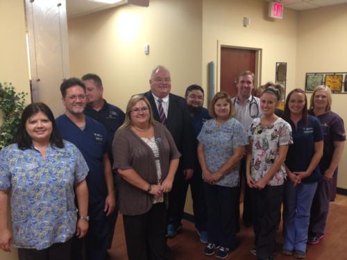 Billy visits Springfield Kidney Dialysis Center