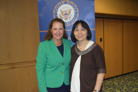 Rep. Elizabeth Esty with Nara Mijid