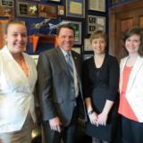 Congressman Graves meets with Jessie Fowler of Vandalia, Marie McSparen of Moberly, and Kirsten Tharp of Milan from Missouri's 4-H