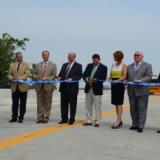 Congressman Graves helps cut the ribbon to open the Flintlock Flyover in Liberty