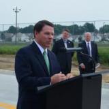 Congressman Graves speaks at the opening of the Flintlock Flyover in Liberty in August 2013