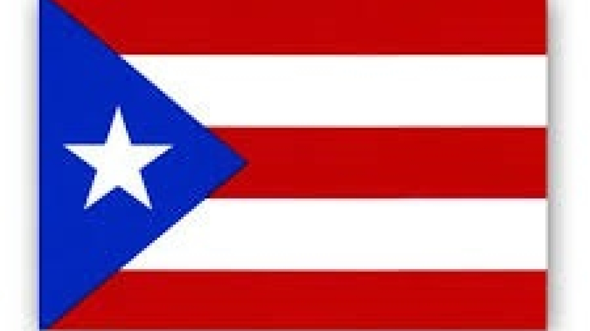 The red, white and blue flag of Puerto Rico.
