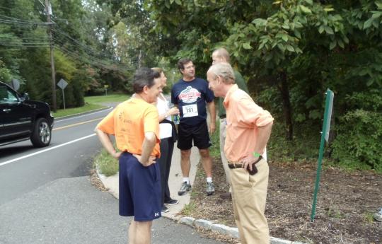 Congressman Frelinghuysen meets with Community Hope CEO J. Michael Armstrong and President and CEO of Somerset Hills YMCA, Robert Lomauro during the Community Hope Flag Day 5-k