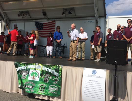 Rodney delivers remarks at the Hanover Township Day celebration