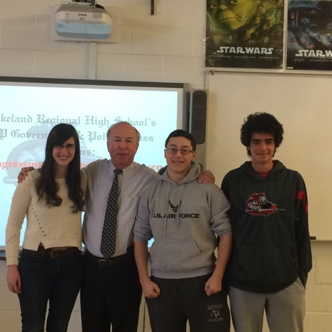 Rep. Frelinghuysen visits Lakeland High School students