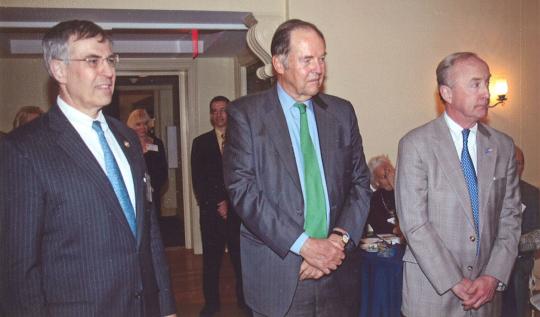 Rep. Frelinghuysen with former Governor Tom Kean and Rep. Rush Holt at the Washington Association of New Jersey's A Unique Experience at Washington's Headquarters Museum