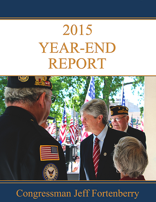 Cover of Congressman Fortenberry's Year End Report